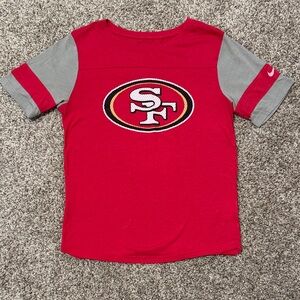 Nike Women SF 49ers Red and Gray Short Sleeve Tee